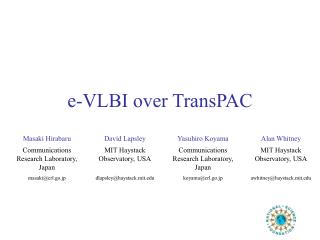 e-VLBI over TransPAC