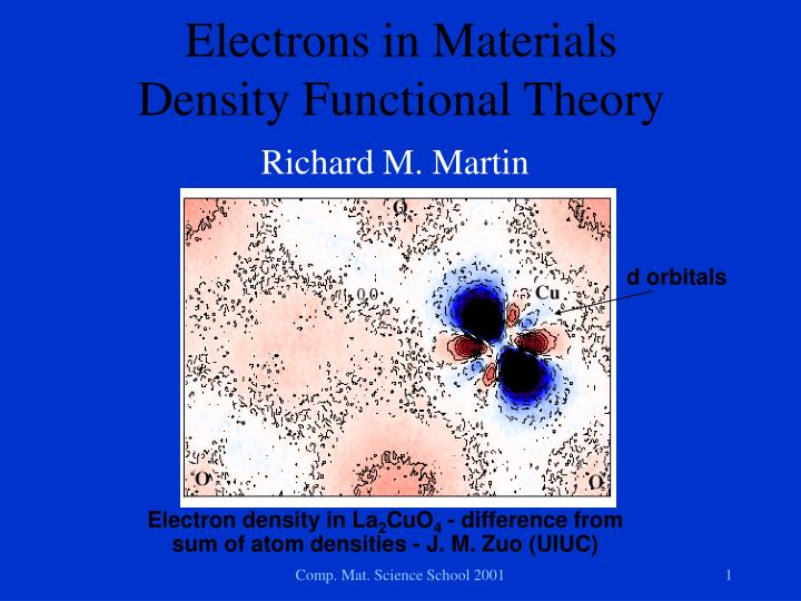 electrons in materials density functional theory richard m martin