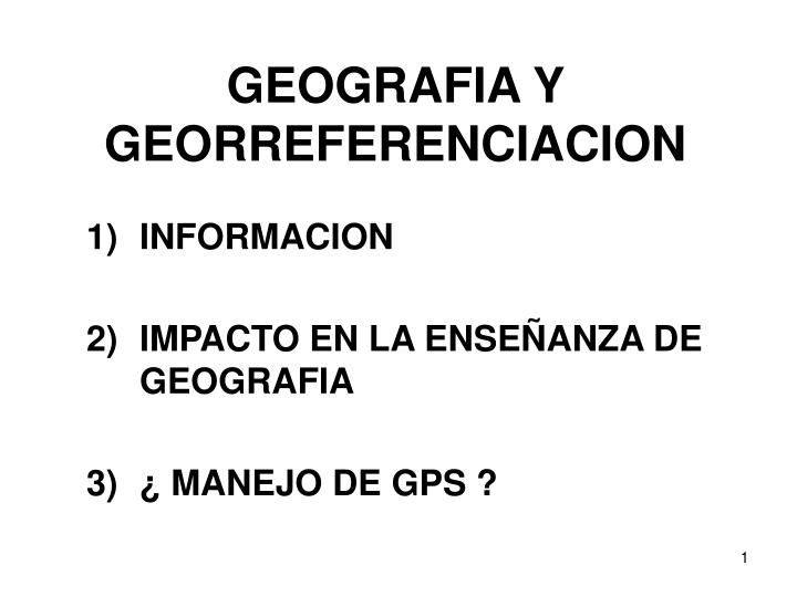 geografia y georreferenciacion