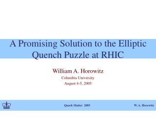 A Promising Solution to the Elliptic Quench Puzzle at RHIC