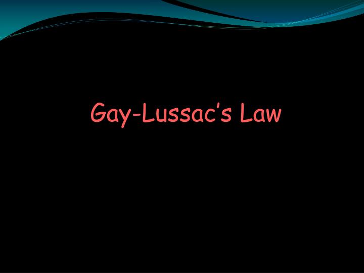 gay lussac s law