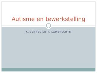 autisme en tewerkstelling
