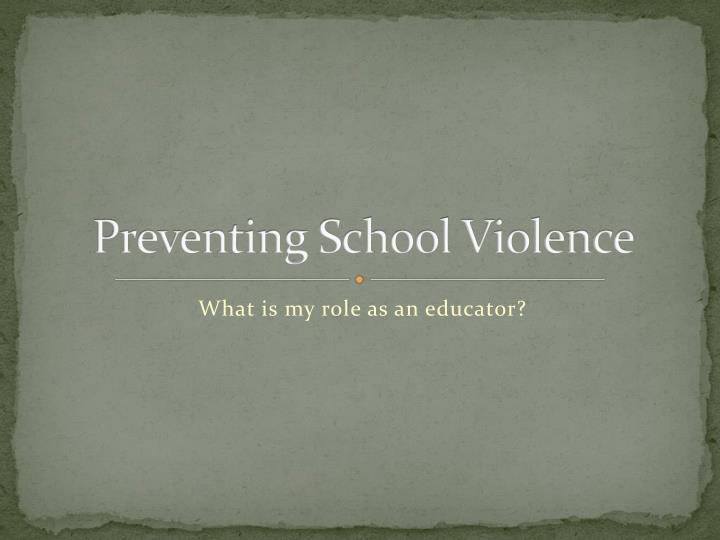 preventing school violence