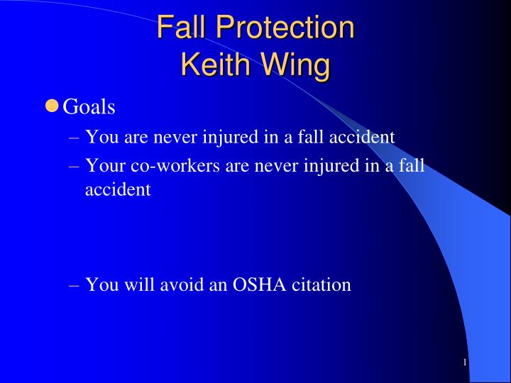 fall protection keith wing