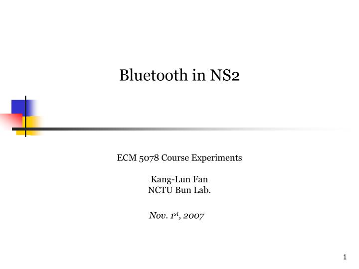 bluetooth in ns2