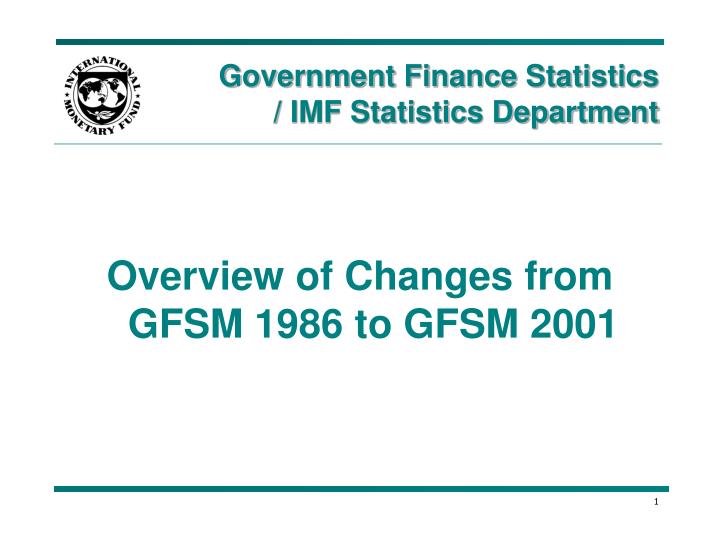 government finance statistics imf statistics department