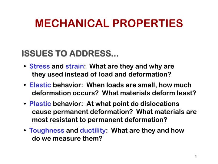 mechanical properties