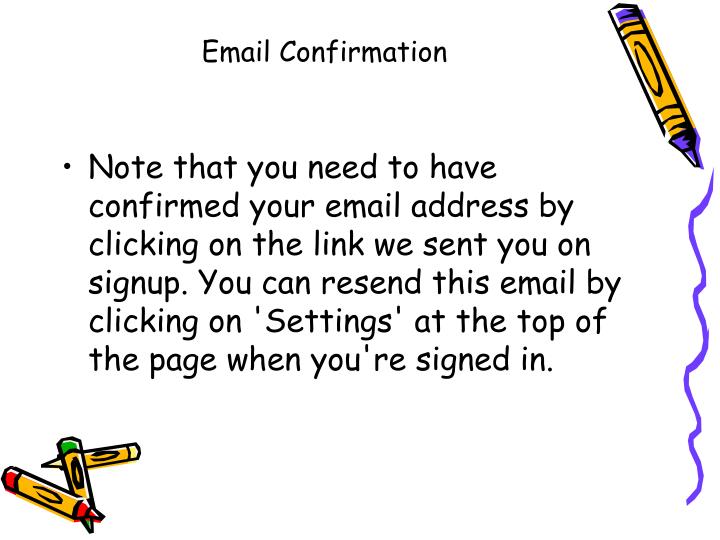 email confirmation