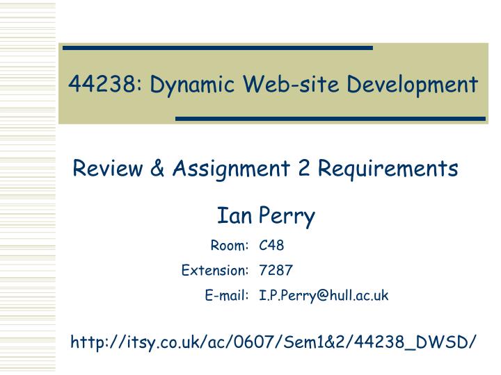 44238 dynamic web site development