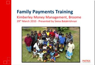 Family Payments Training Kimberley Money Management, Broome