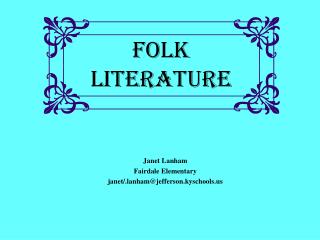 Folk Literature