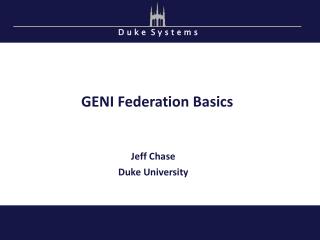 GENI Federation Basics
