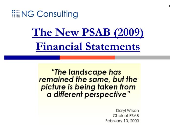 the new psab 2009 financial statements