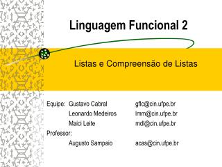 linguagem funcional 2