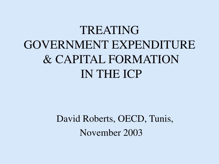 treating government expenditure capital formation in the icp