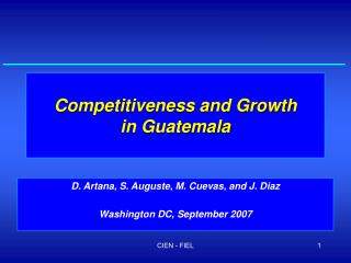 Competitiveness and Growth in Guatemala