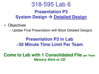 Presentation P3 System Design ? Detailed Design