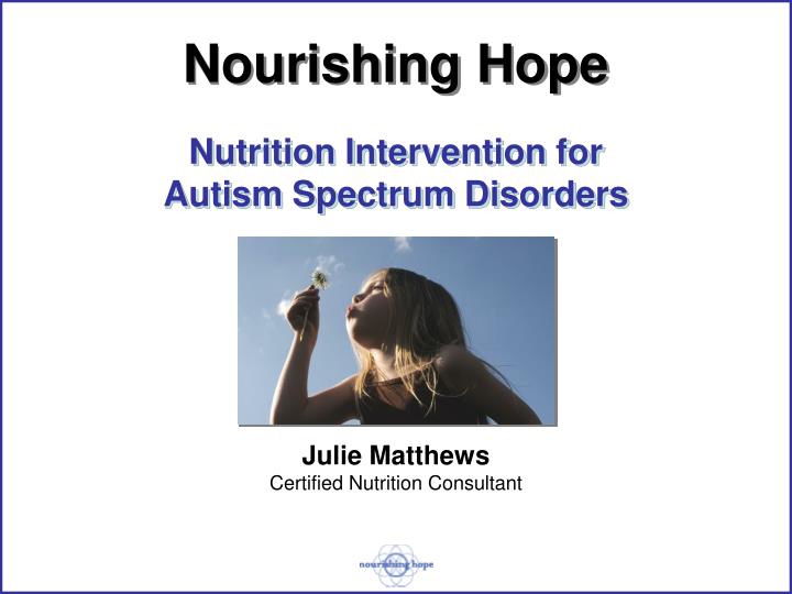nutrition intervention for autism spectrum disorders