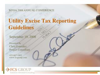 Utility Excise Tax Reporting Guidelines