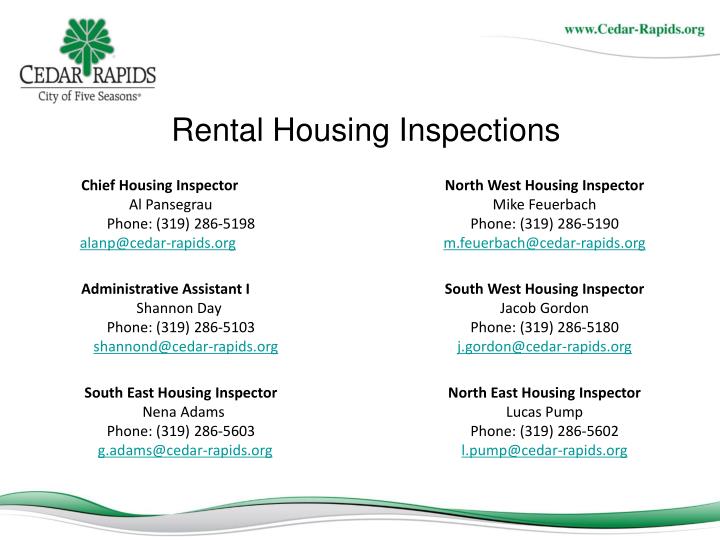 rental housing inspections