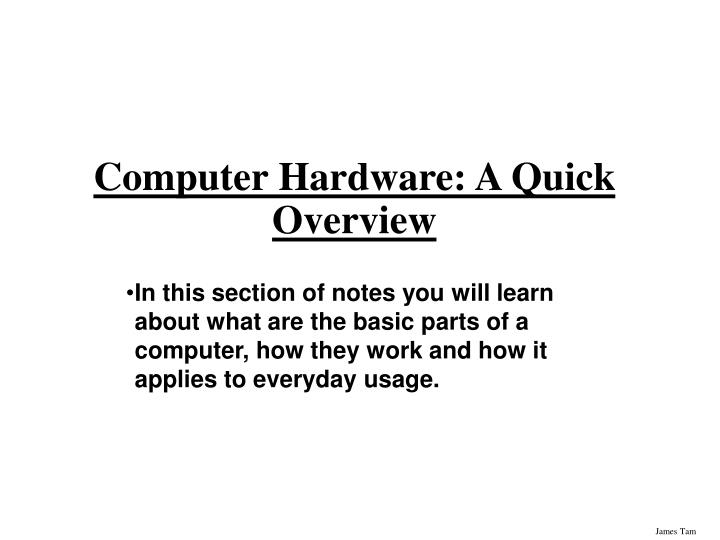 computer hardware a quick overview