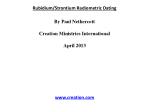 Rubidium/Strontium Radiometric Dating By Paul Nethercott Creation Ministries International