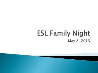 ESL Family Night