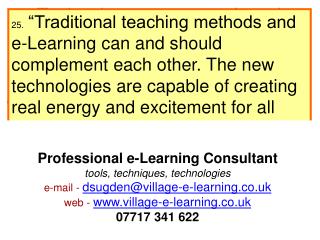 m-Technology to support learning and teaching : The possibilities
