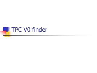 TPC V0 finder