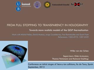 From Full Stopping To Transparency In holography