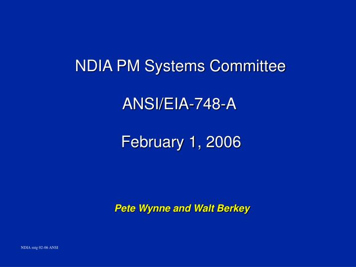 ndia pm systems committee ansi eia 748 a february 1 2006