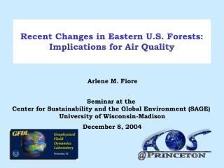 Recent Changes in Eastern U.S. Forests: Implications for Air Quality