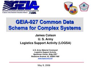 GEIA-927 Common Data Schema for Complex Systems