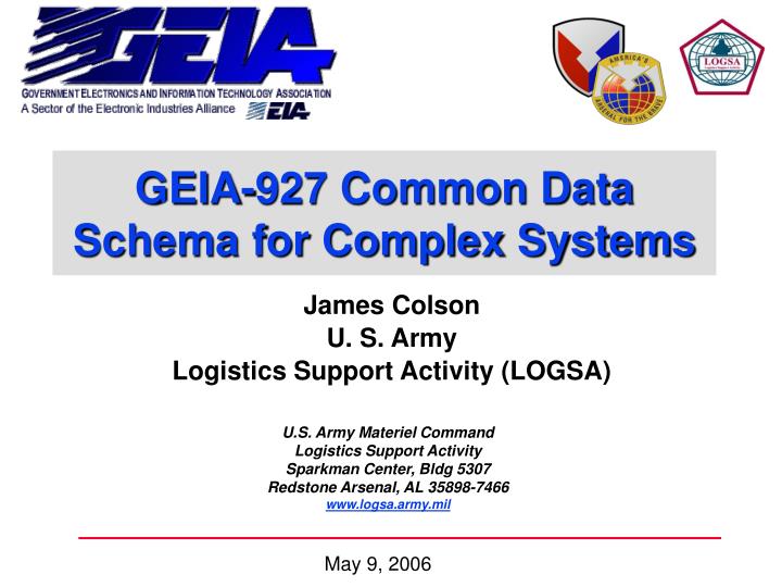 geia 927 common data schema for complex systems