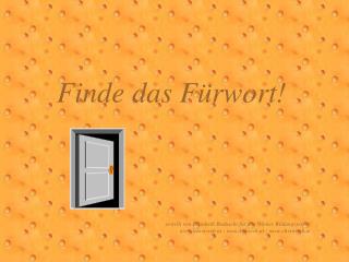 Finde das Fürwort!