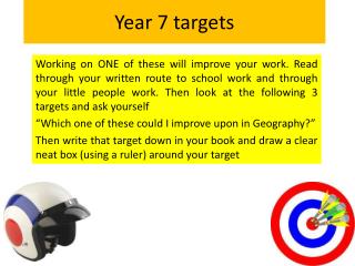 Year 7 targets