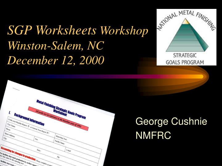 sgp worksheets workshop winston salem nc december 12 2000