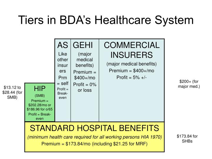 tiers in bda s healthcare system