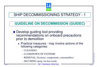 SHIP DECOMMISSIONING STRATEGY - 1