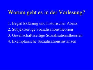 worum geht es in der vorlesung