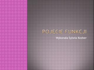 poj cie funkcji