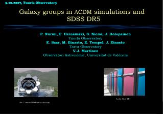 Galaxy groups in ?CDM simulations and SDSS DR5