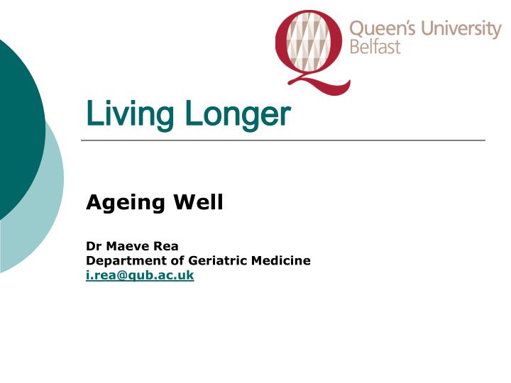 living longer