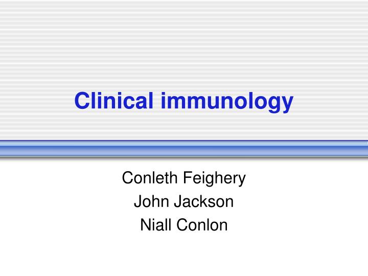 clinical immunology