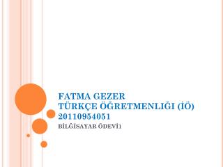 fatma gezer t rk e retmenli i 20110954051