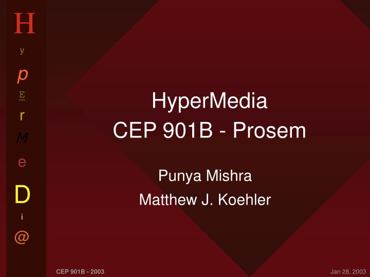 hypermedia cep 901b prosem
