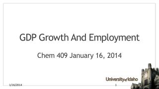 gdp growth and employment