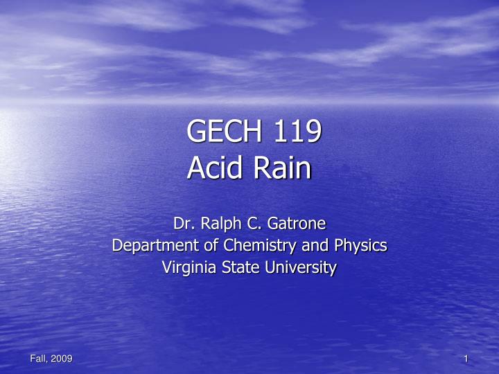 gech 119 acid rain