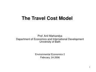 The Travel Cost Model