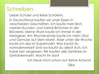 schreiben